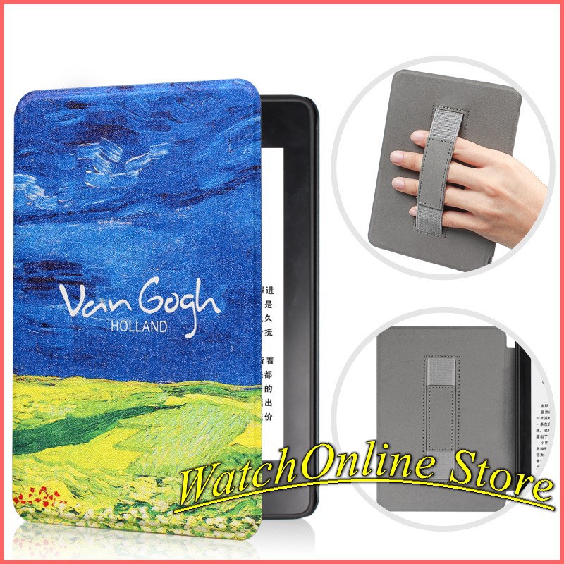 Kindle Paperwhite 4 (10th) เคสหนังพร้อมสายนิ้ว (วาล์วโก๊ะสีเขียว)