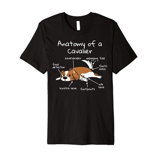 [COD]พร้อมส่ง เสื้อยืดแขนสั้น ผ้าฝ้าย 100% พิมพ์ลาย Anatomy Of A Cavalier King Charles Spaniel หลากสี แฟชั่นฤดูร้อน สําห