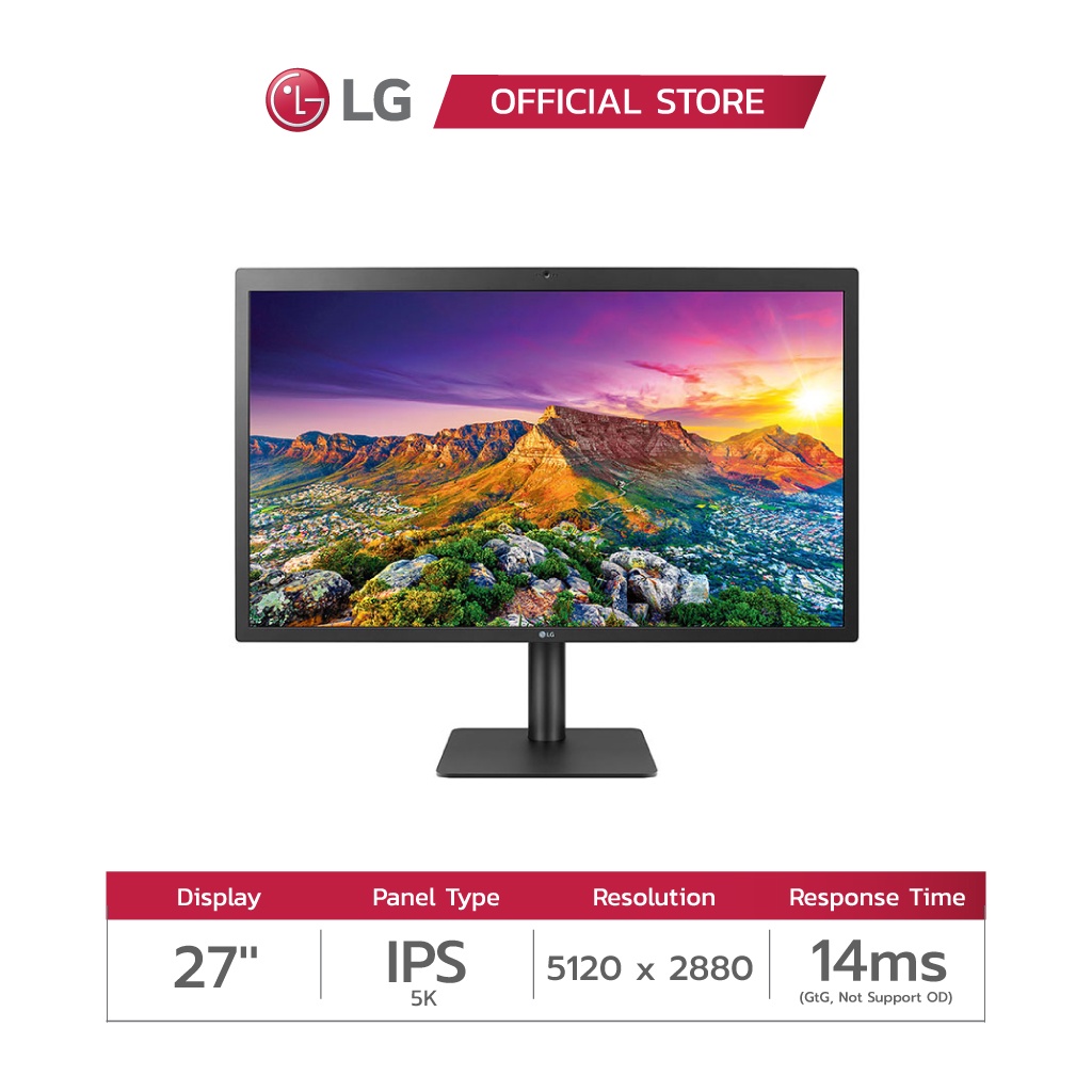 LG Monitor 27MD5KL-B | 27" 5K UHD | IPS | 14ms | 60Hz | with macOS Compatibility (จอคอมพิวเตอร์)