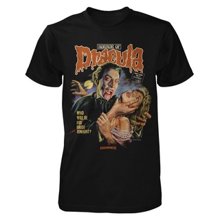 พร้อมส่ง เสื้อยืดแขนสั้น คอกลม ผ้าฝ้าย 100% พิมพ์ลาย Horror Of Dracula หลากสี แฟชั่นฤดูร้อน สําหรับผู้ชาย