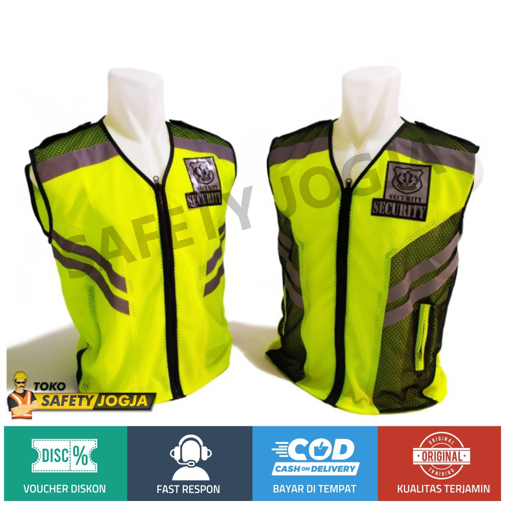 HIJAU SECURITY VEST / SECURITY VEST / SCOTLIGHT สีเขียวสีดํา