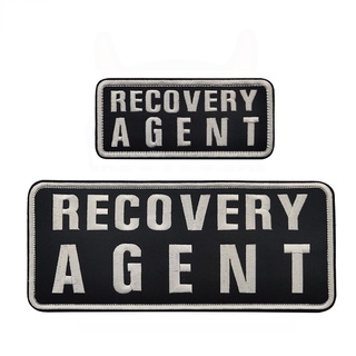 Recovery AGENT แผ่นแพทช์ ปักลายตัวอักษร สีขาว พร้อมตะขอ