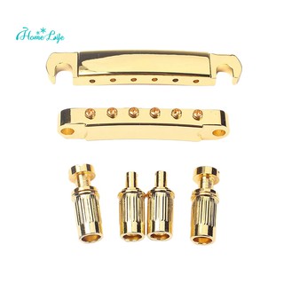 ♣♦1 Set Gold Plated Guitar Bridge Tom Bridge And Tailpiece Set (Gold)