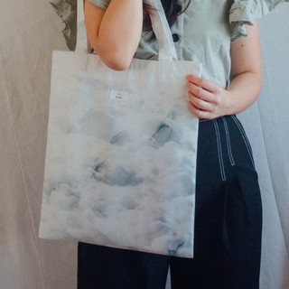 RINA totebag- Cloud up (กระเป๋าผ้า กระเป๋าสะพายข้าง กระเป๋าไปเรียน กระเป๋าเคียง  กระเป๋าสะพายไหล่)