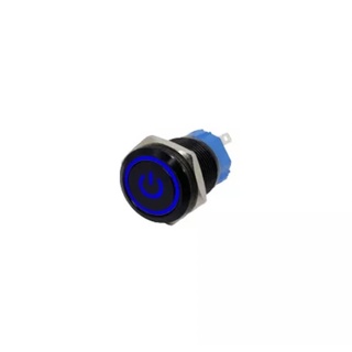 สวิตช์ไฟสแตนเลส LED 12V ขนาด 12มม.สวิทช์ กดติด/กดดับ