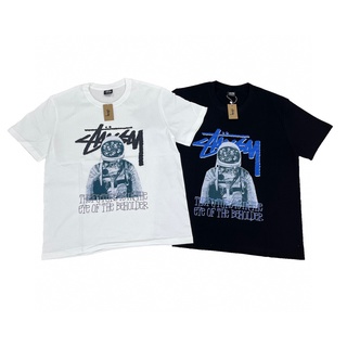 Stussy เสื้อยืดแขนสั้น ผ้าฝ้ายแท้ พิมพ์ลาย สําหรับผู้ชาย และผู้หญิง