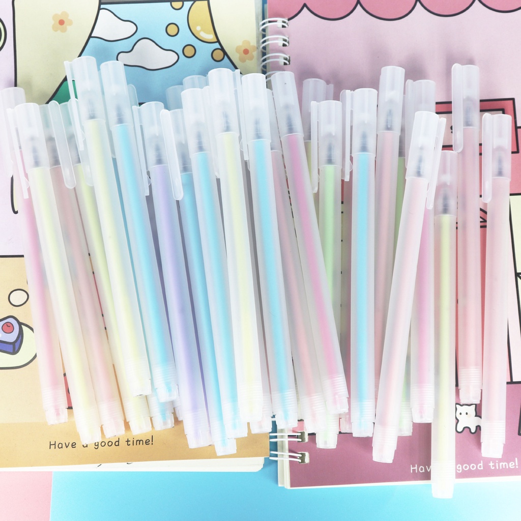 (P-119) ปากกาสไตล์MUJI หมึกเยอะ !! ขนาด 0.5mm เขียนลื่น หมึกเยอะ ซื้อ1ด้ามเหมือนได้4 ปากกาเจล เครื่องเขียน ปากกาสี ปากกา