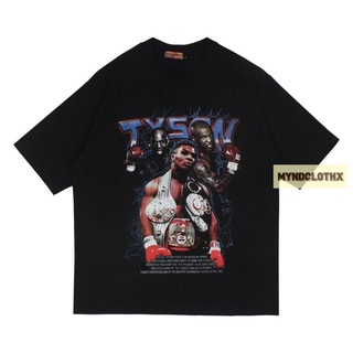 เสื้อยืดผ้าฝ้ายพิมพ์ลายเสื้อยืด พิมพ์ลาย Toxic1805 MIKE TYSON สีดํา S-4XL