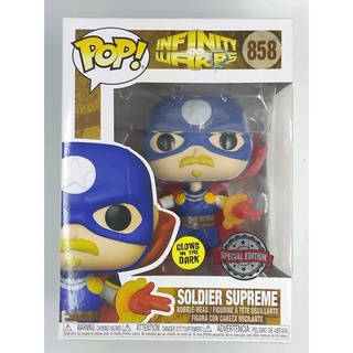 Funko Pop Marvel Infinity Warps - Soldier Supreme [ เรืองแสง ] : 858