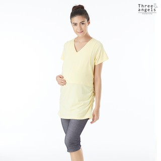 Threeangles Maternity ชุดเดรสใส่ก่อน-หลังคลอด สามารถเปิดเต้าให้นมบุตรได้