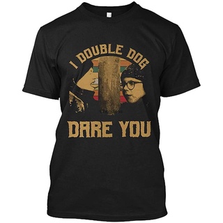 เสื้อยืดคอกลมเสื้อยืดแขนสั้น พิมพ์ลาย I Double Dog Dare You สําหรับผู้ชาย (สีดํา 3)S-5XL