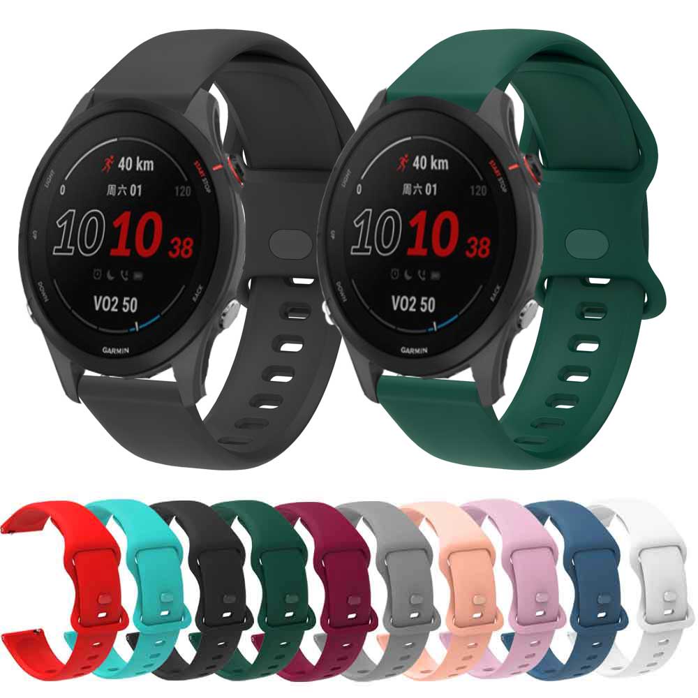 สายนาฬิกาข้อมือซิลิโคน 22 มม. อุปกรณ์เสริม สําหรับ Garmin Forerunner 255 255M 955 745 Garmin Vivoact