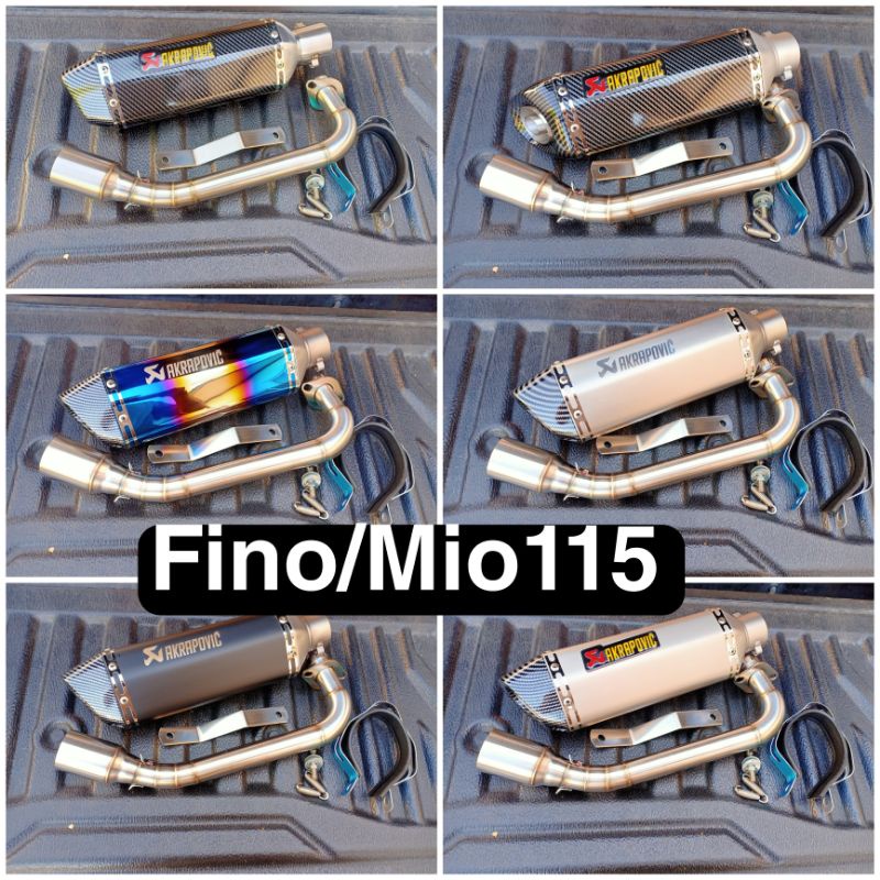 ชุดท่อFino115/Mio115+ปลายท่อ ak 14 นิ้วมีจุกลดเสียง