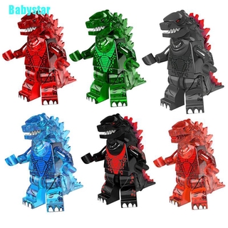 Babystar❦ ของเล่นตัวต่อเลโก้ Dino Man Godzilla ขนาดเล็ก