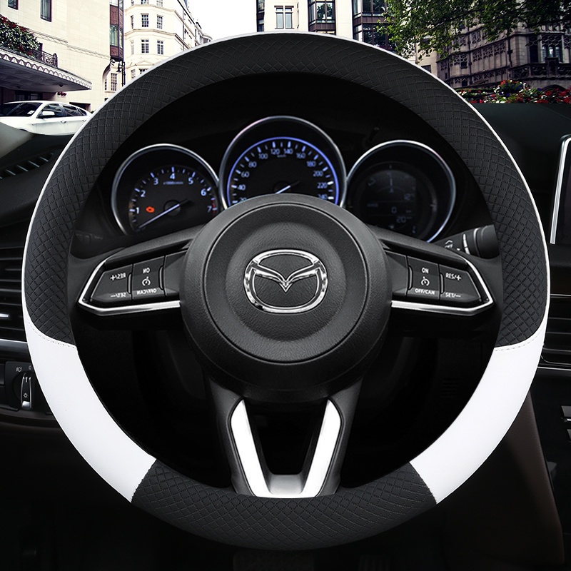 ปลอกหนัง PU หุ้มพวงมาลัยรถยนต์ อุปกรณ์เสริม สําหรับ Mazda 2 3 6 Axela Atenza Demio CX-3 CX-4 CX-5 CX5 CX 5 CX-7 CX-9