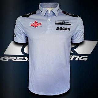 เสื้อPolo MotoGP ทีม Ducati Gresini Racing เสื้อโปโลโมโตจีพี ทีม เกรซซินี่ เรสซิ่ง #MG0085 พิมพ์ทั้งตัว ไซส์ S-5XL