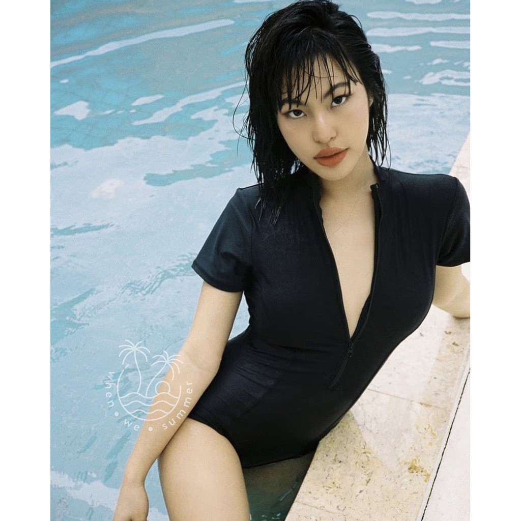 when.we.summer - Basic Zip_Short ชุดว่ายน้ำวันพีช ใส่เล่นเซิร์ฟได้