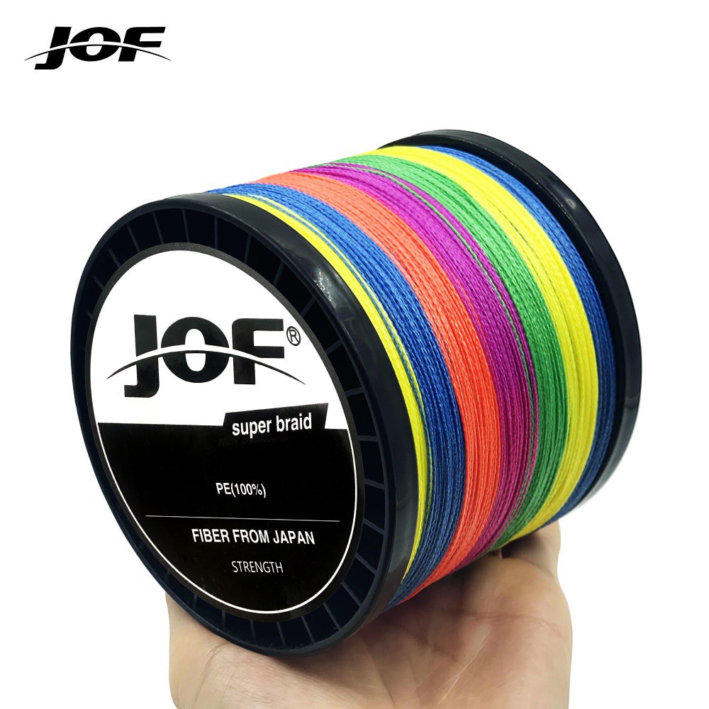 JOF 8 Strands 300M -1000M 100% PE Braided Multifilament สายตกปลาญี่ปุ่นหลายสีตกปลาสาน Extreme Super Strong