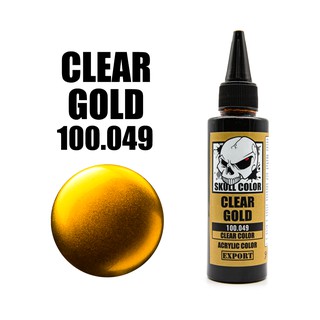 Skull Color 049 Clear Gold สีสูตร Acrylic ผสมสำเร็จสำหรับแอร์บรัช ขนาด 60ml.