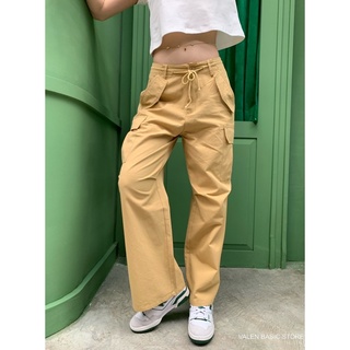 Nudeaholic CARGO PANT กางเกง Cargo สุดฮิต เชือกผูกเอว สามารถปรับความเอวได้ เทลกระเป๋า ด้านข้างกางเกง SA