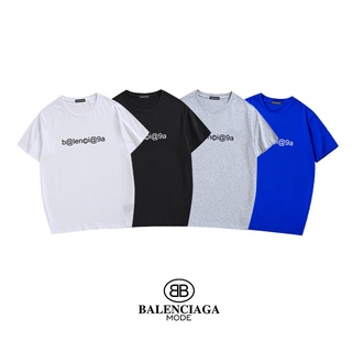 [S-5XL]เสื้อยืดแขนสั้น ผ้าฝ้าย พิมพ์ลายตัวอักษร BALENC&amp;GA พลัสไซซ์ สําหรับผู้ชาย และผู้หญิง