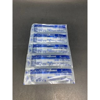 แบบ 5ชิ้น / 10ชิ้น ไซริ้งพลาสติกไม่ติดเข็ม Syring Plastic ยี่ห้อ Nipro มีขนาด 1cc 5cc 10cc ป้อนอาหารสัตว์