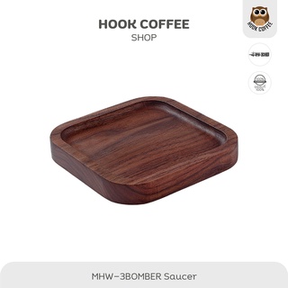 MHW-3BOMBER Wood Saucer - ที่รองแก้วกาแฟ/แก้วน้ำ