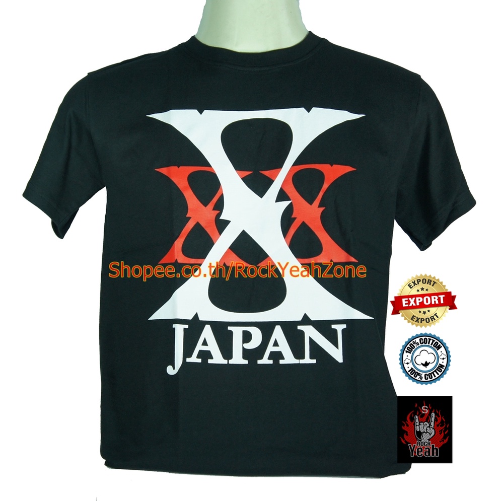 เสื้อวง X-Japan ไซส์ยุโรป เอกซ์เจแปน PTA1150 ผ้ายืดแฟชั่นวงดนตรี Rockyeah