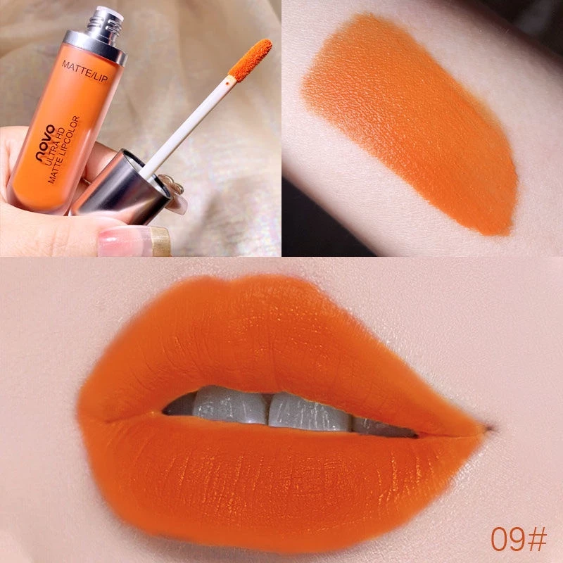 ลิปสติก ลิปทินท์ เนื้อแมตต์ กํามะหยี่ สีแดง เซ็กซี่ กันน้ํา ติดทนนาน ไม่ติดถ้วย