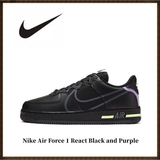 Nike Air Force 1 React Black and Purple