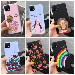 เคส Realme C11 2021 (RMX3231) / C21Y / C25Y สาวสวย ลายดอกกุหลาบ สีแคนดี้ ซิลิโคน TPU นิ่ม เคส