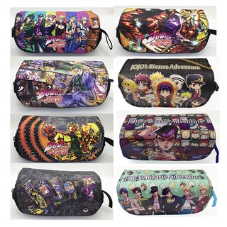 กระเป๋าดินสอ หนัง แต่งซิป ขนาดใหญ่ จุของได้เยอะ ลายการ์ตูนอนิเมะ Jojos Bizarre Adventure Merchandise