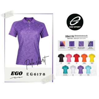 เสื้อโปโลหญิงพิมพ์ลายแขนสั้น EGO SPORT EG 6178