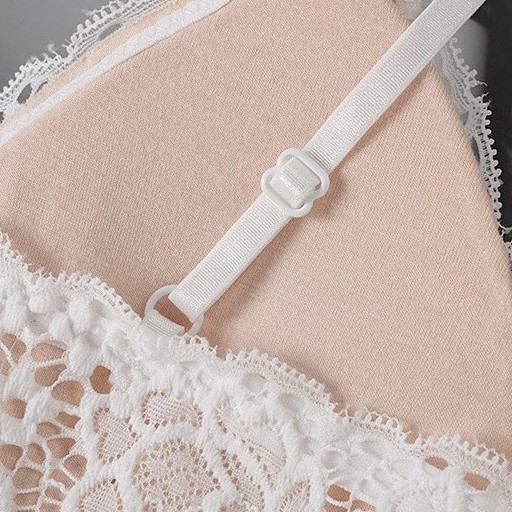 ชุดชั้นใน บราลูกไม้ สายเดี่ยว เว้าหลัง รุ่นB025 เก็บทรงนมได้ดี ผ้าใส่สบาย พร้อมส่ง - รูปที่ 5