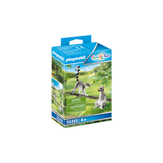 Playmobil 70355 Lemurs แอ็คชั่นฟิกเกอร์ สวนสัตว์ ลีเมอร์