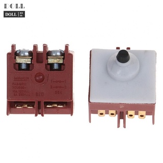 【DOLLDOLL】Angle Grinder Switch Button Switch AC250V 6A Angle Grinder DPST NO Push Useful