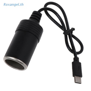 Rox สายเคเบิลชาร์จบุหรี่ 12V 36W Type C USB-C ปลั๊กเสียบที่จุดบุหรี่ สําหรับภายในรถยนต์