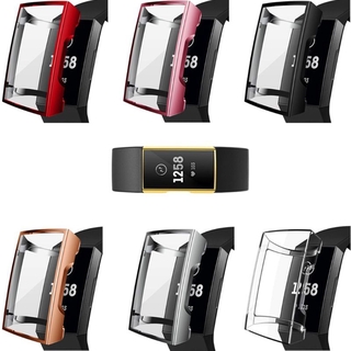 เคสซิลิโคน TPU อุปกรณ์เสริม สําหรับ Fit bit Charge 4 3 Band Fitbit Charge3 4