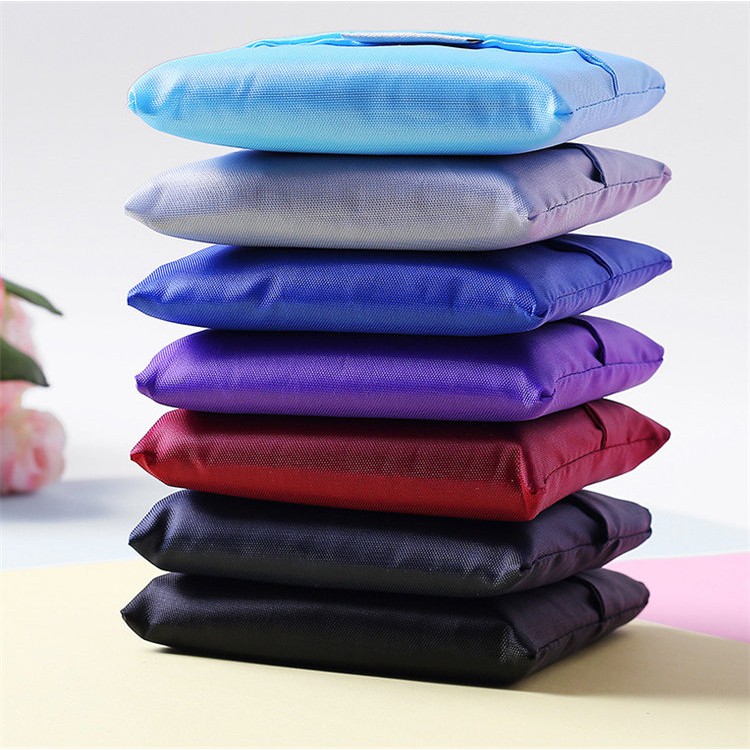 พร้อมส่ง?12สี_ถุงเก็บของ ถุงผ้าพับได้ สตรีที่พับเก็บได้รีไซเคิล 245