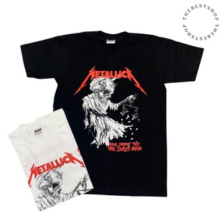 คอตต้อนคอกลมเสื้อวง Metallica ตัวหนังสือแดง เสื้อวินเทจ เสื้อวงร็อค สกรีนลายสวย ใส่แล้วเท่ห์ พร้อมส่งS-5XL