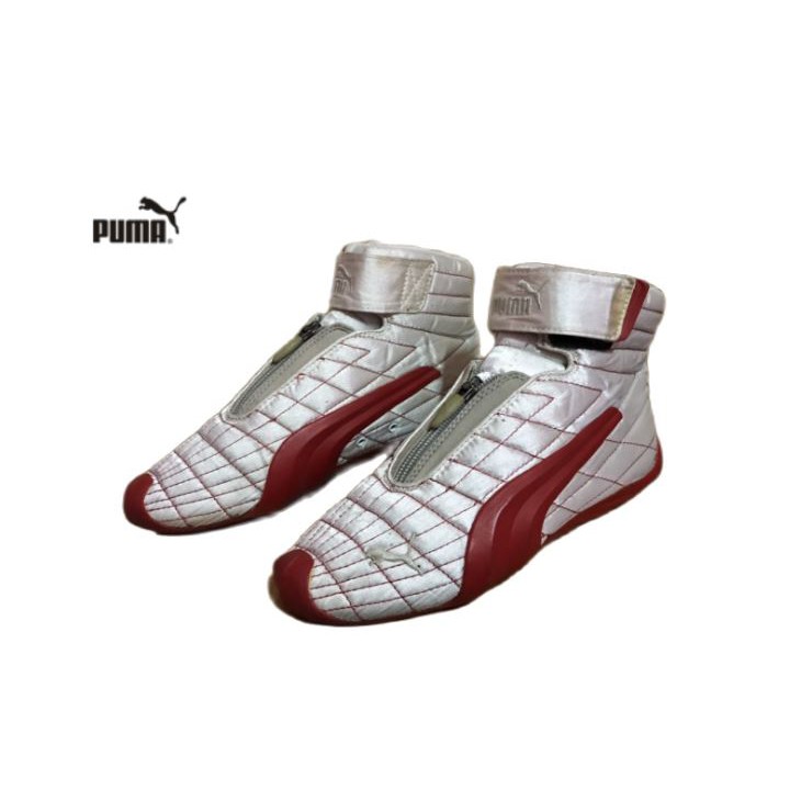 Puma Circat Mid MC-Sneakerjagers(แท้) รองเท้าพูม่า รุ่น 300266-01 Size.38(White/Red) รองเท้าผ้าใบหุ้มข้อสีขาวแดง