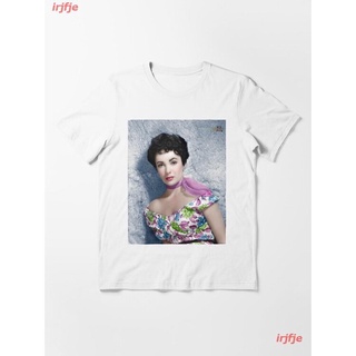 New K-drama Elizabeth Taylor Essential T-Shirt ผู้หญิง ดพิมพ์ลาย เสื้อยืดผ้าฝ้าย คอกลม cotton แฟชั่น sale Unisex LSXZ