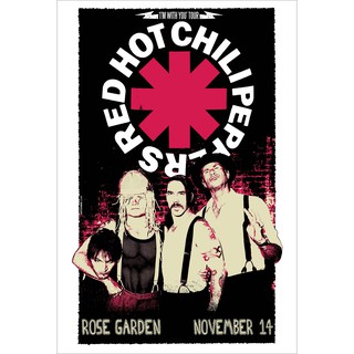 โปสเตอร์ Red Hot Chili Peppers เรดฮอตชิลีเพปเปอส์ โปสเตอร์ ตกแต่งผนัง Music Rock Poster โปสเตอร์วินเทจ โปสเตอร์วงดนตรี