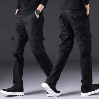 Mens loose overalls, trendy casual straight-leg pants, new Korean harem pants