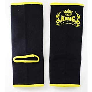 TopKing boxing Thailand ท็อปคิงส์ แองเกิ้ล ผ้ารัดข้อเท้า สนับเท้า ชกมวย ดำเหลือง ไซส์ L (คู่)  sport ankle support L