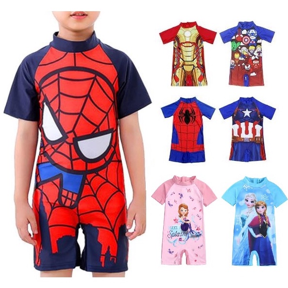 พร้อมส่ง! ชุดว่ายน้ำเด็ก ชุดว่ายน้ำบอดี้สูทเด็ก   งานเกรดพรีเมี่ยม