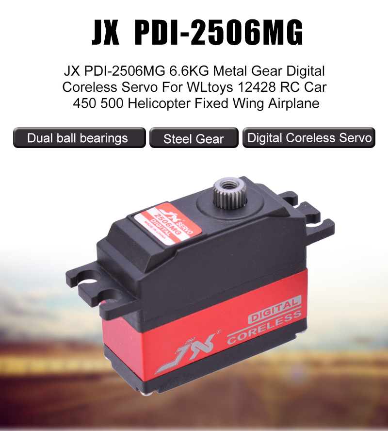 🌝wholesale🌝 Jx Pdi - 2506 mg 6 . 6 Kg Metal Gear Servo ดิจิตอลสําหรับ 450 500 Rc เฮลิคอปเตอร์ Jx Pdi