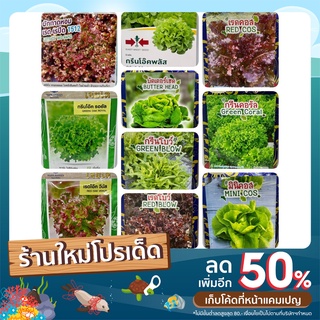 เมล็ดพันธุ์ผัก ผักสลัด F1 ตราเจียไต๋ ตราศรแดง และตราภูเขาทอง มี 10 เมล็ดพันธุ์