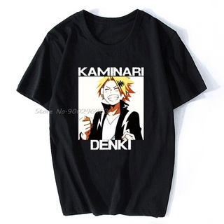 [100% Cotton] เสื้อยืด ผ้าฝ้าย พิมพ์ลายการ์ตูน Kaminari Denki สไตล์ฮาราจูกุ สําหรับผู้ชาย และผู้หญิง