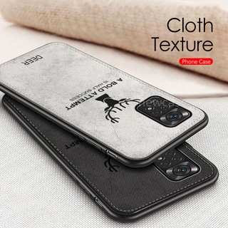 Xiaomi Redmi Note 11 S T 11s 11T Pro 11Pro note11 POCO X4 NFC m 4 M4 Pro m4 Pro 5G Deer Cloth Phone Case leather Silicone Casing Shockproof full Canvas back Cover Cases